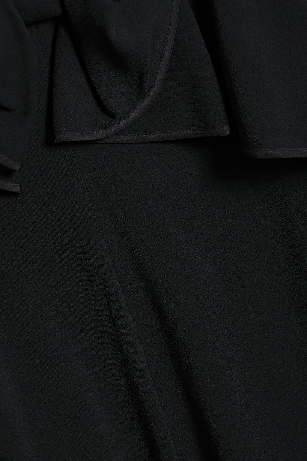 REDVALENTINO Bow-detailed ruffled cady mini dress