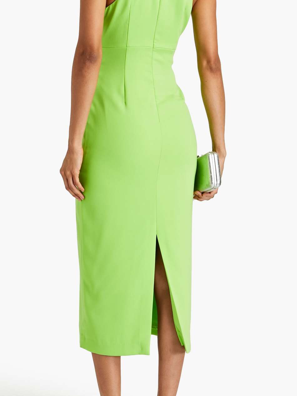 cutout crepe midi dress