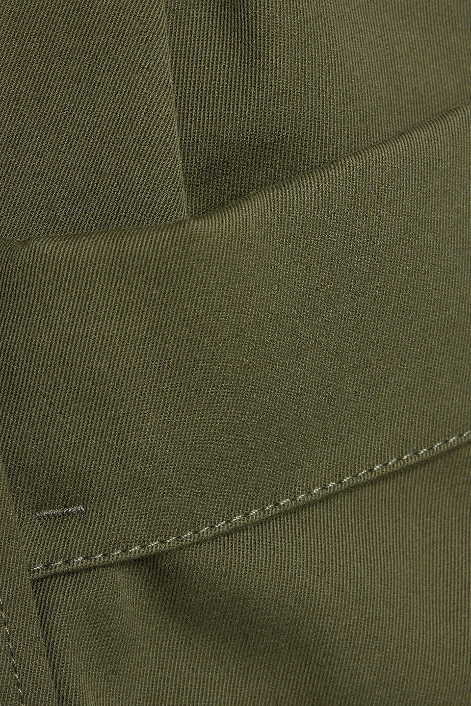 Red Valentino Belted Cotton And Wool-blend Twill Shorts In Army Green