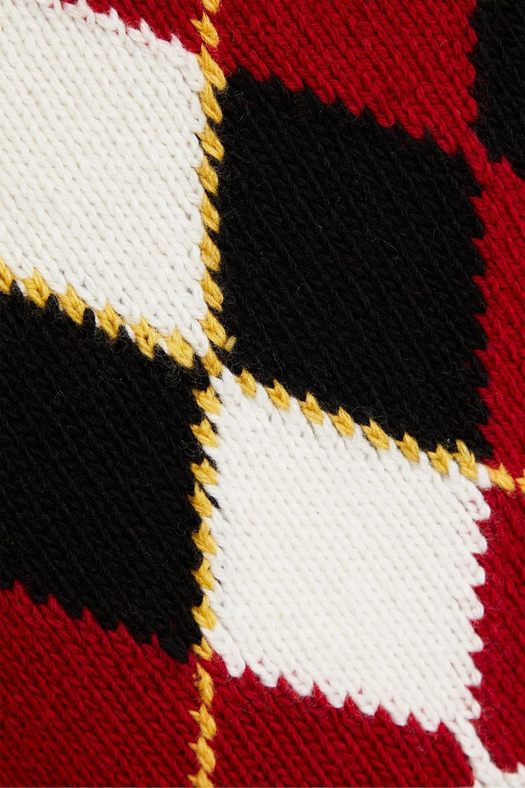 REDVALENTINO Argyle intarsia-knit mini skirt
