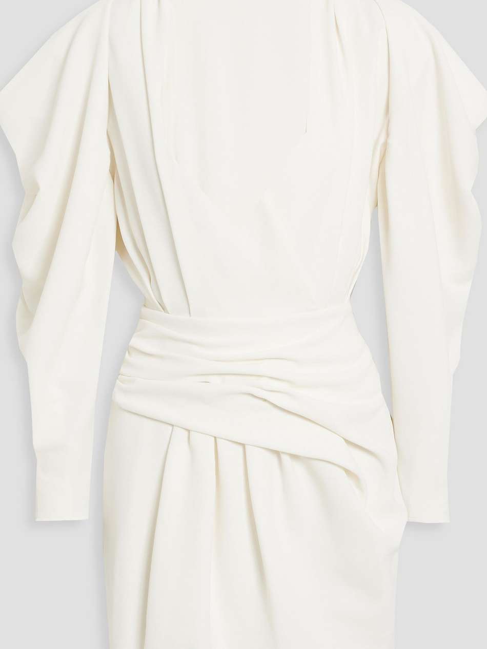 sofi draped crepe mini dress