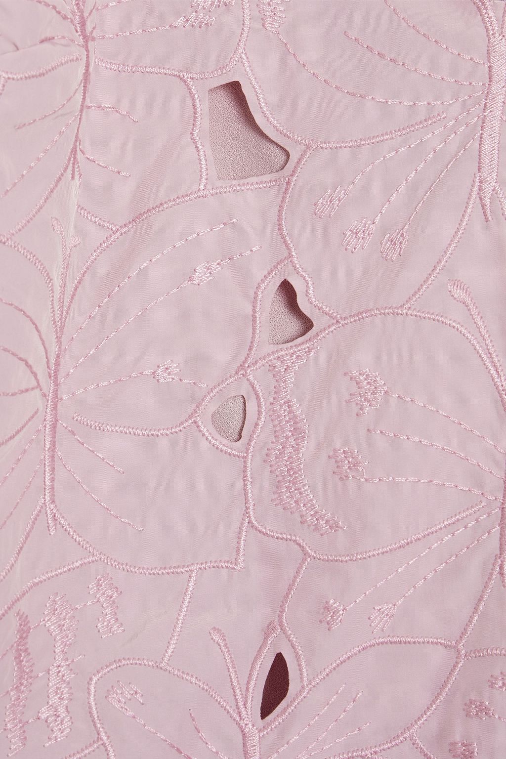 REDVALENTINO Ruffled broderie anglaise midi dress