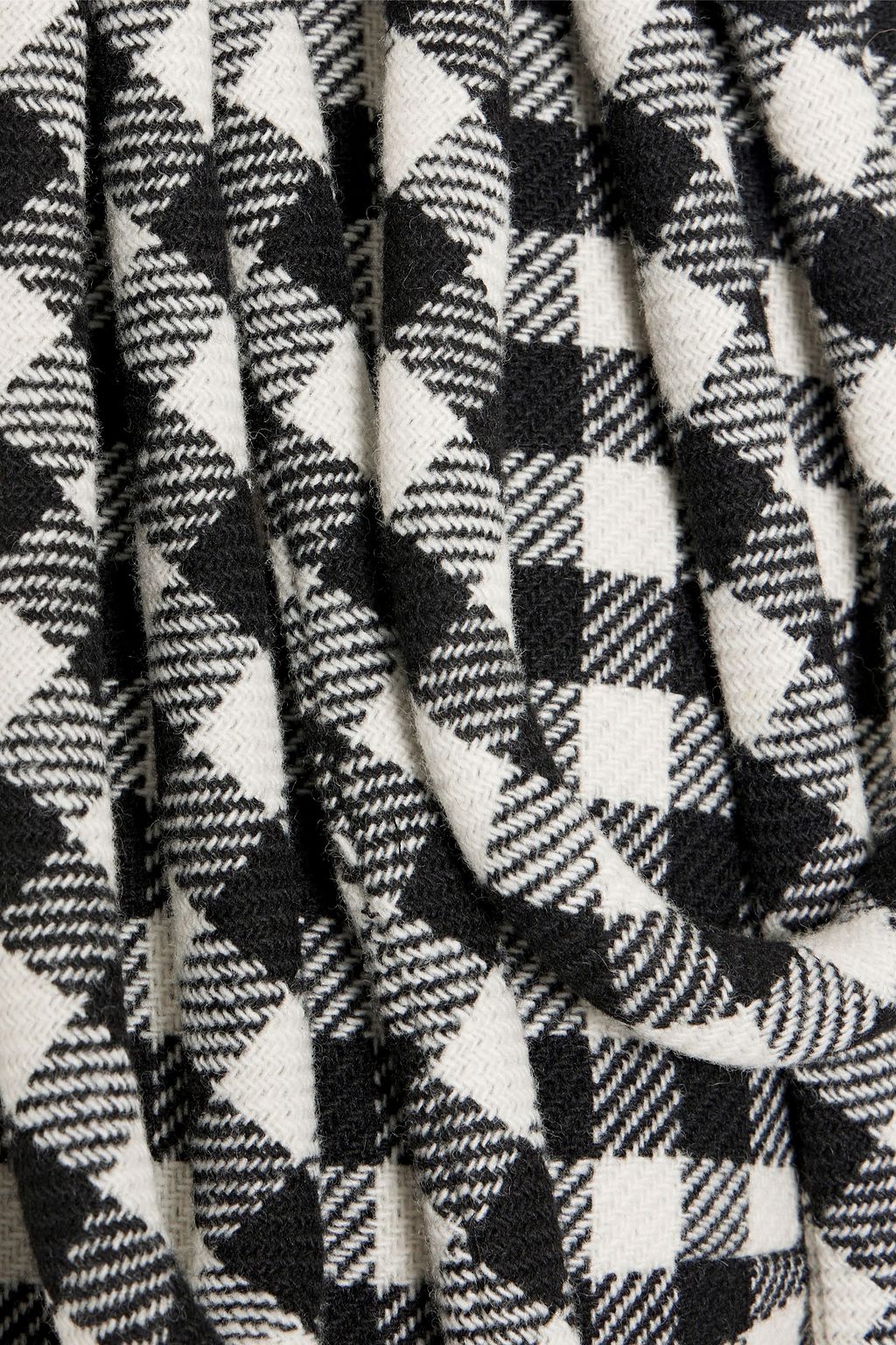 REDVALENTINO Bow-detailed gingham wool-blend jacket