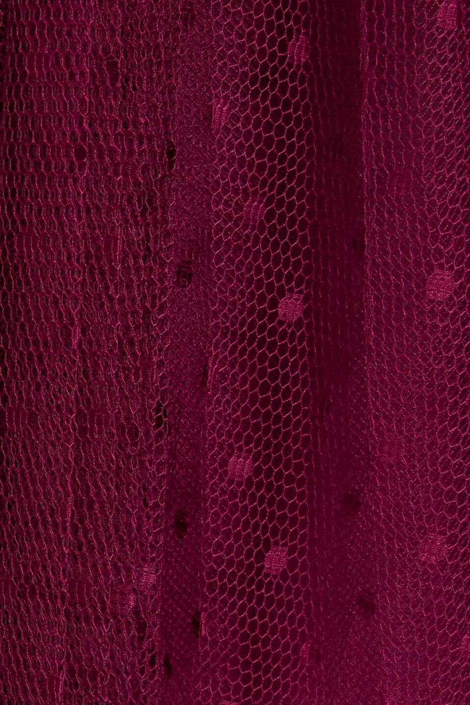 Red Gathe Point D'espirit Midi Skirt In Grape