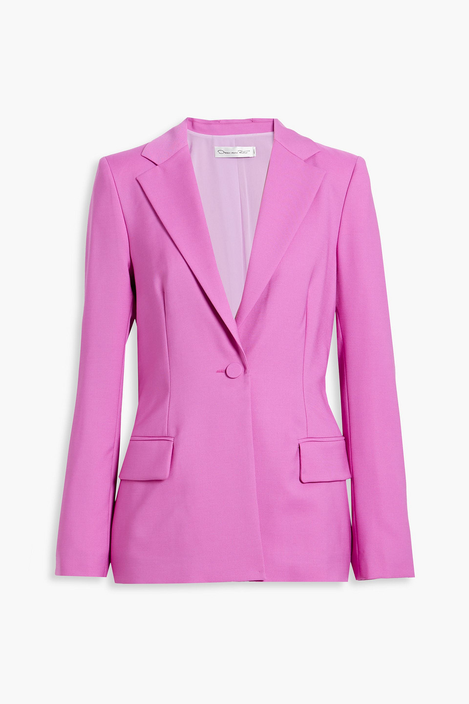 Oscar De La Renta Wool And Mohair-blend Blazer In Bright Pink