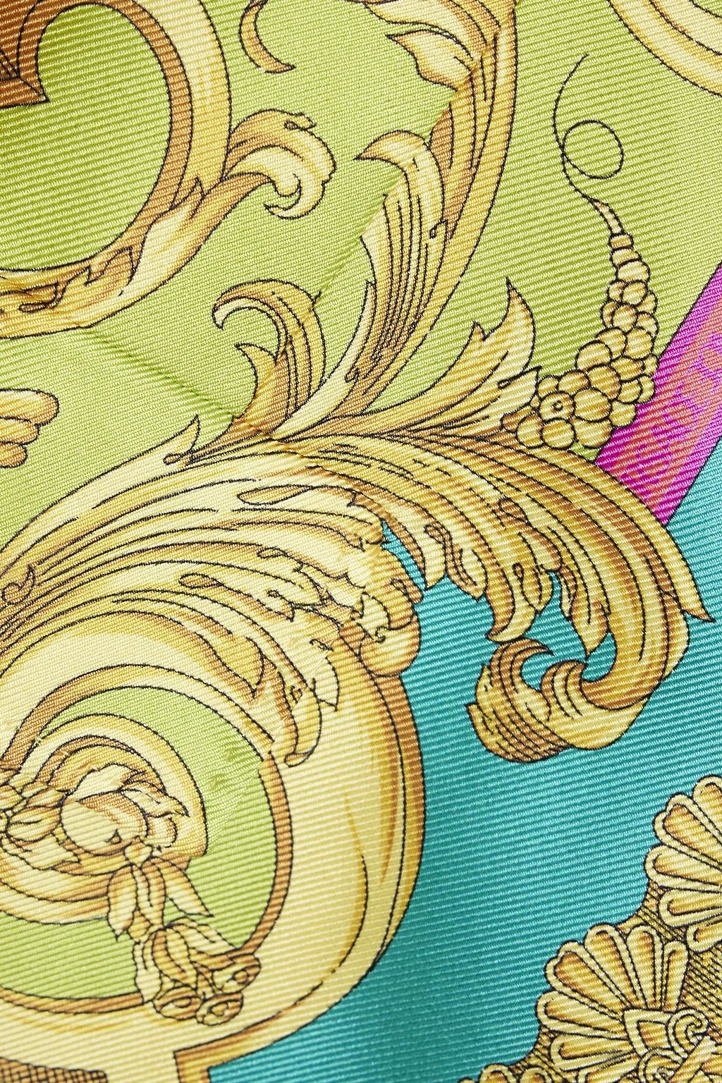 VERSACE Printed silk-twill blazer