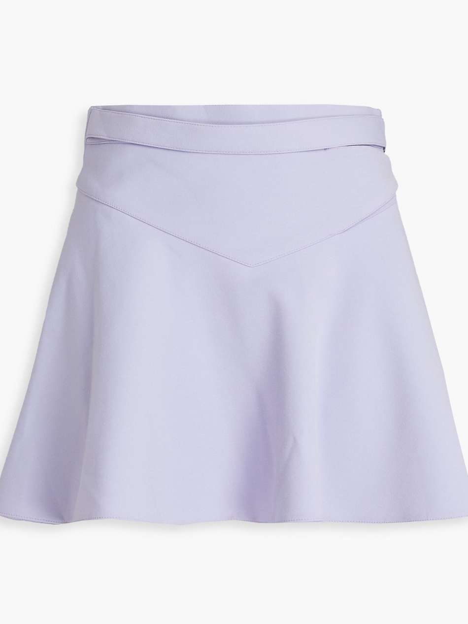 fluted crepe mini skirt