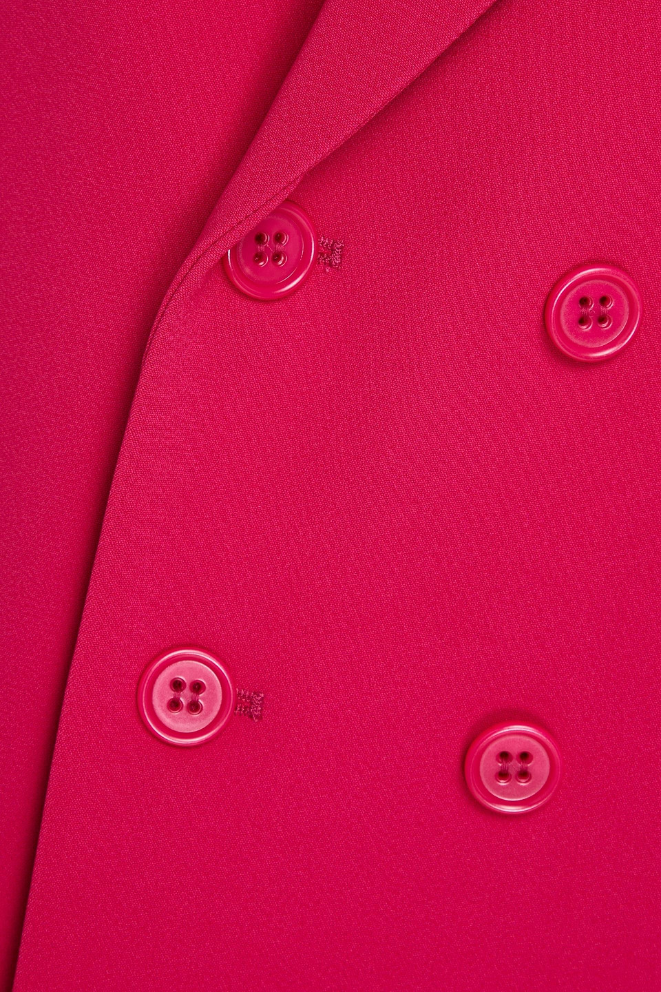 Red Valentino Double-breasted Crepe Vest In Magenta