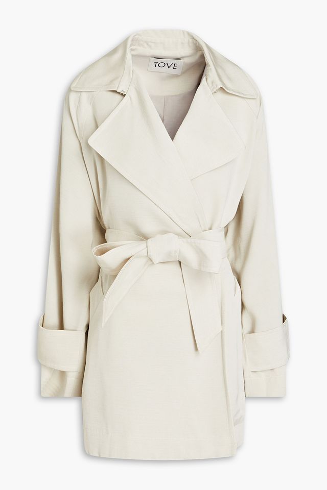 Belted ottoman coat