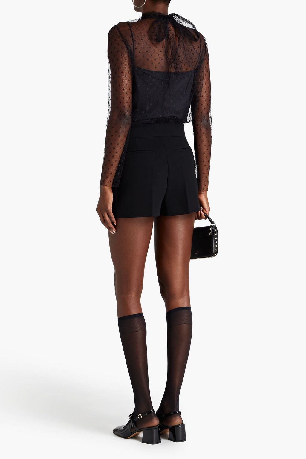 REDVALENTINO Scalloped cady shorts