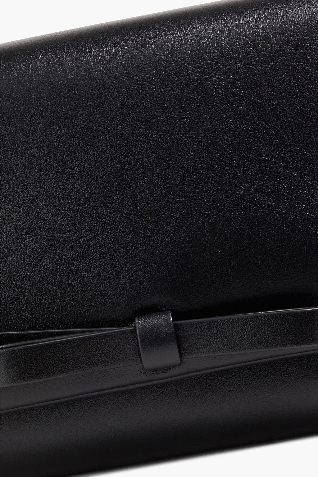 RED(V) Bow-embellished leather clutch