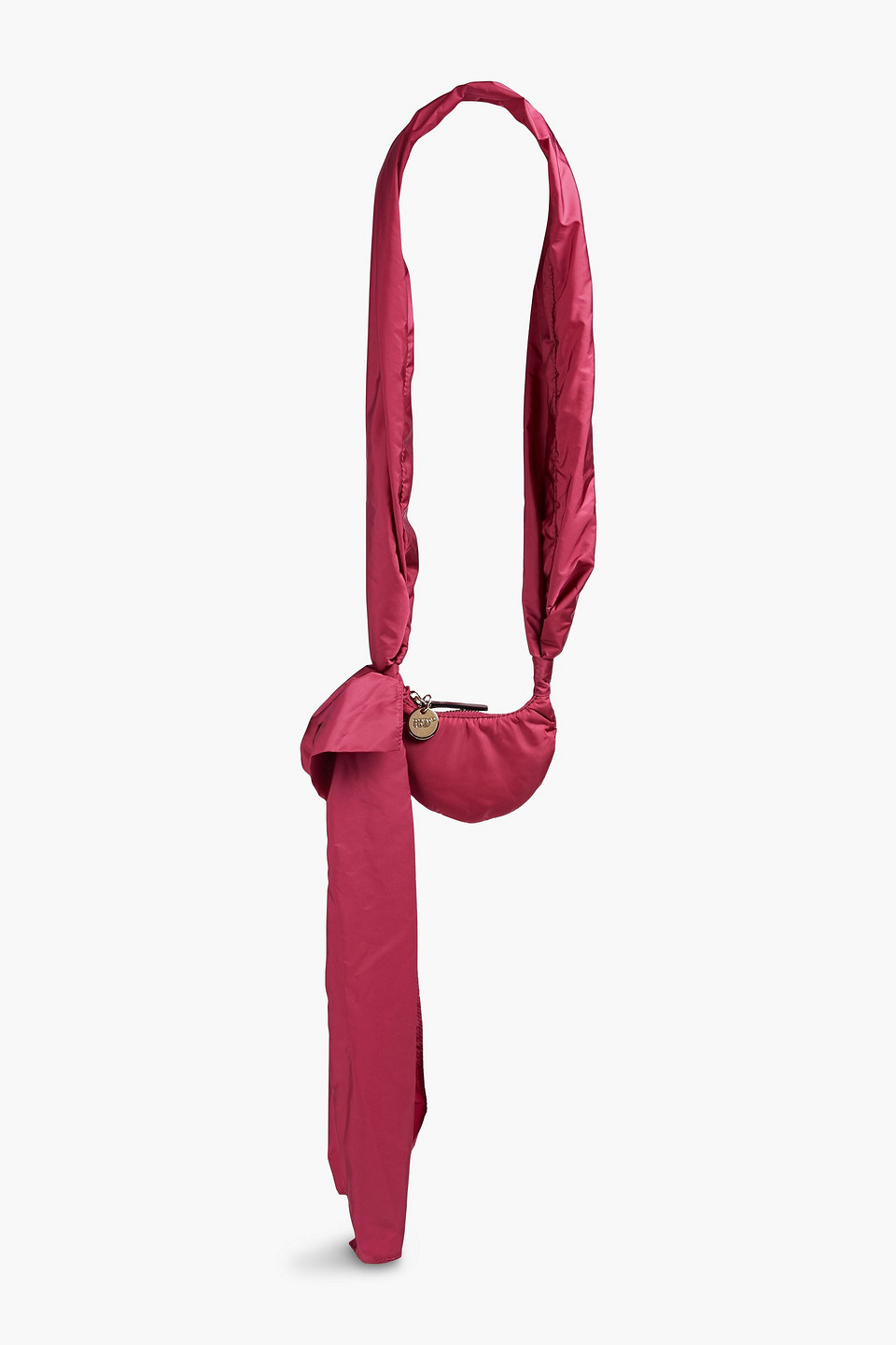 Redv Bow-embellished Padded Shell Shoulder Bag In Plum