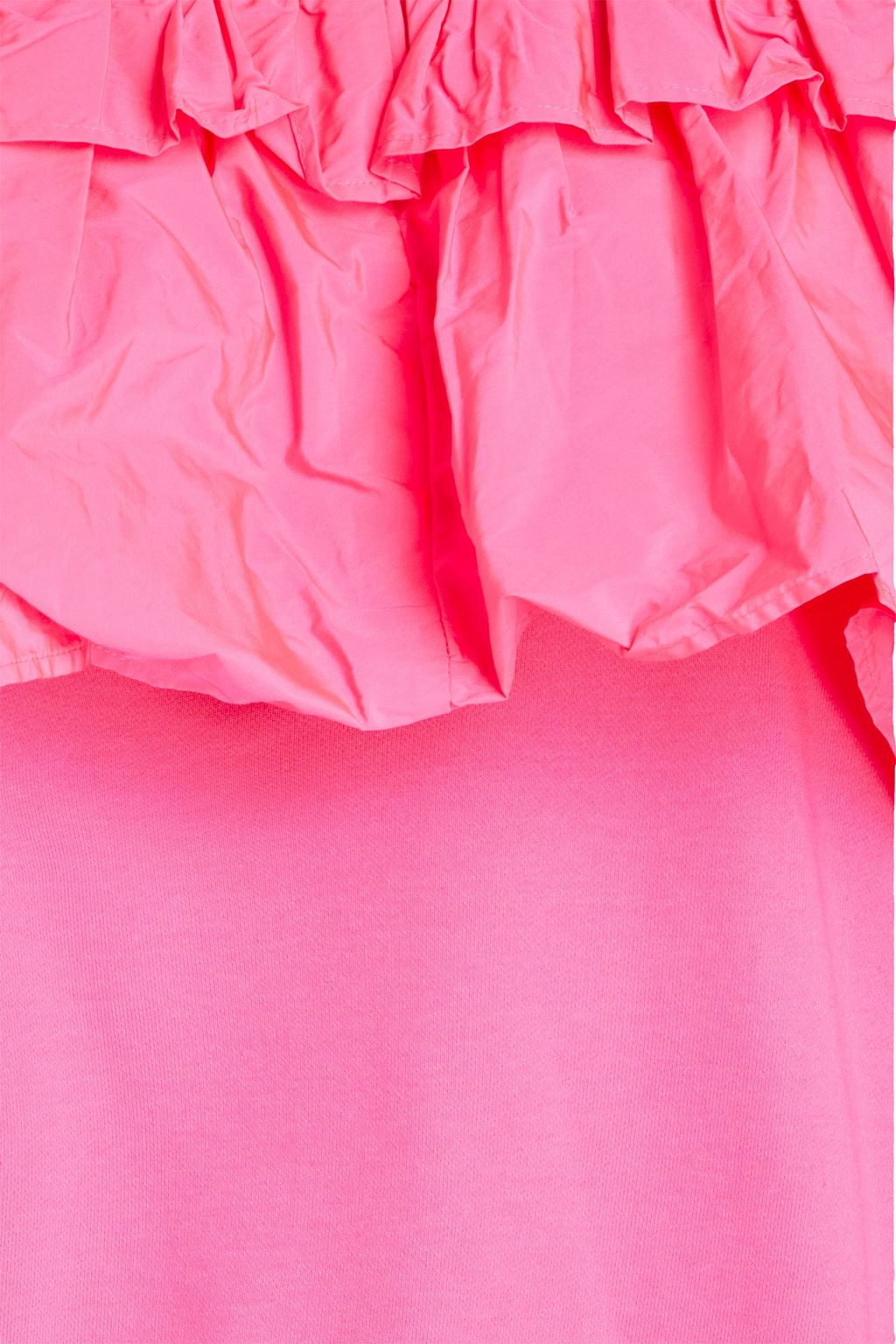 REDVALENTINO سويت شيرت مصنوع من مزيج من قطن تيري فرنسي مع قِطع محاكة بجانب بعضها البعض من قماش التفتا بتصميم فضفاض