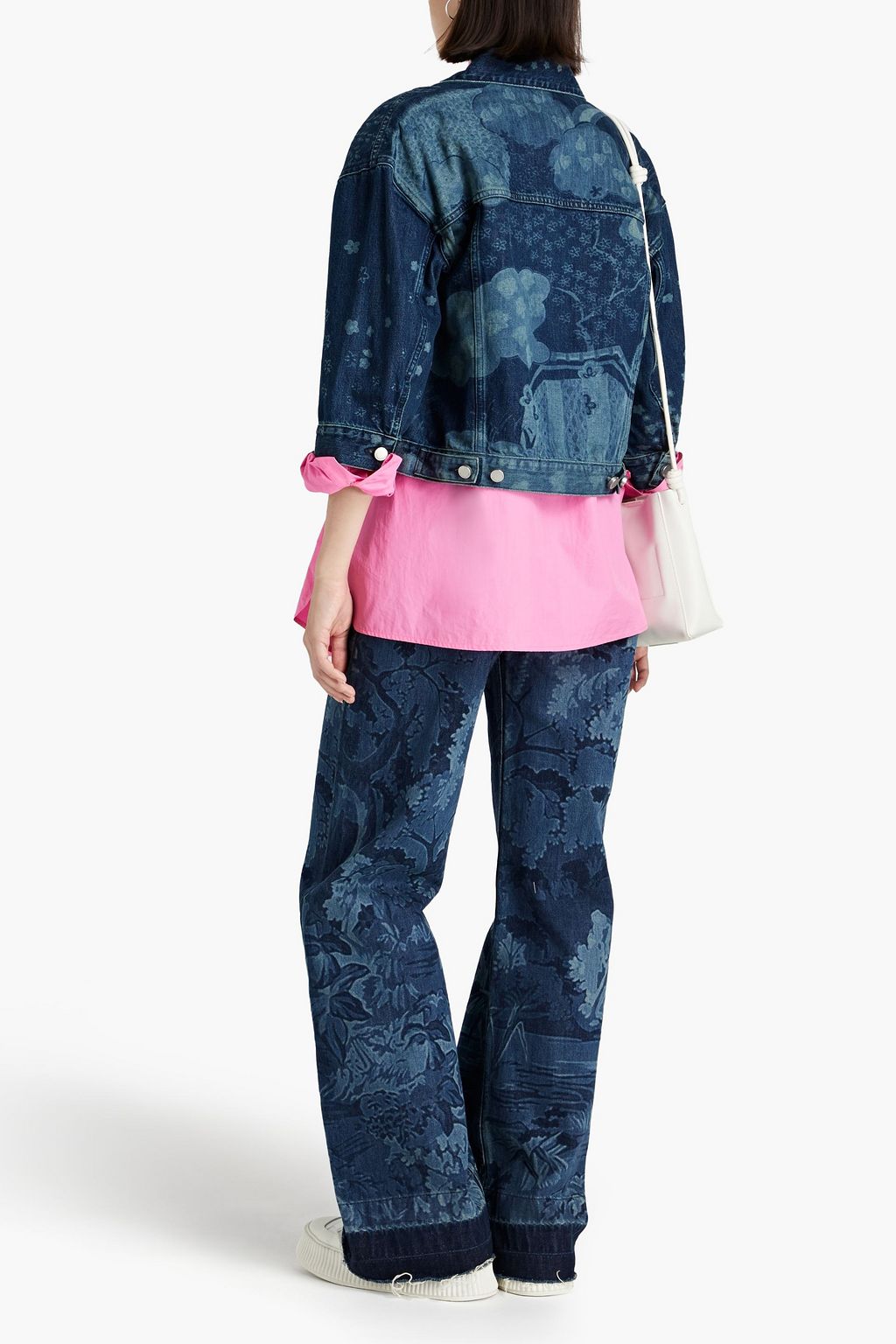 REDVALENTINO جاكيت من الدنيم مزين بطبعات