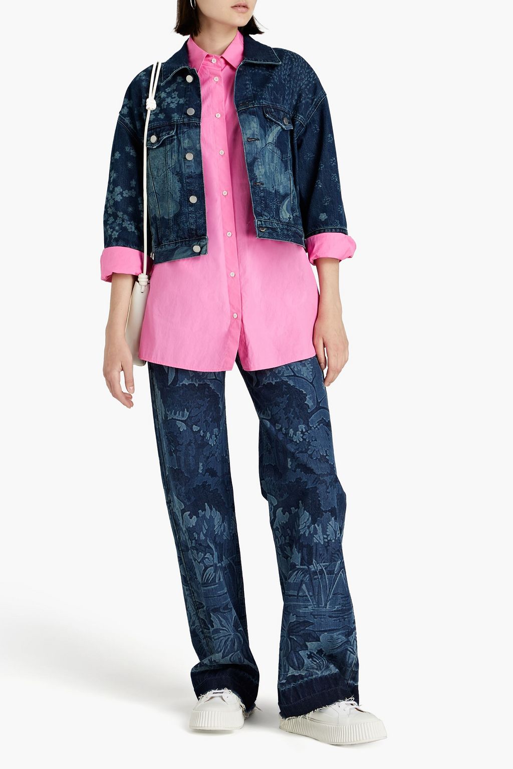 REDVALENTINO جاكيت من الدنيم مزين بطبعات