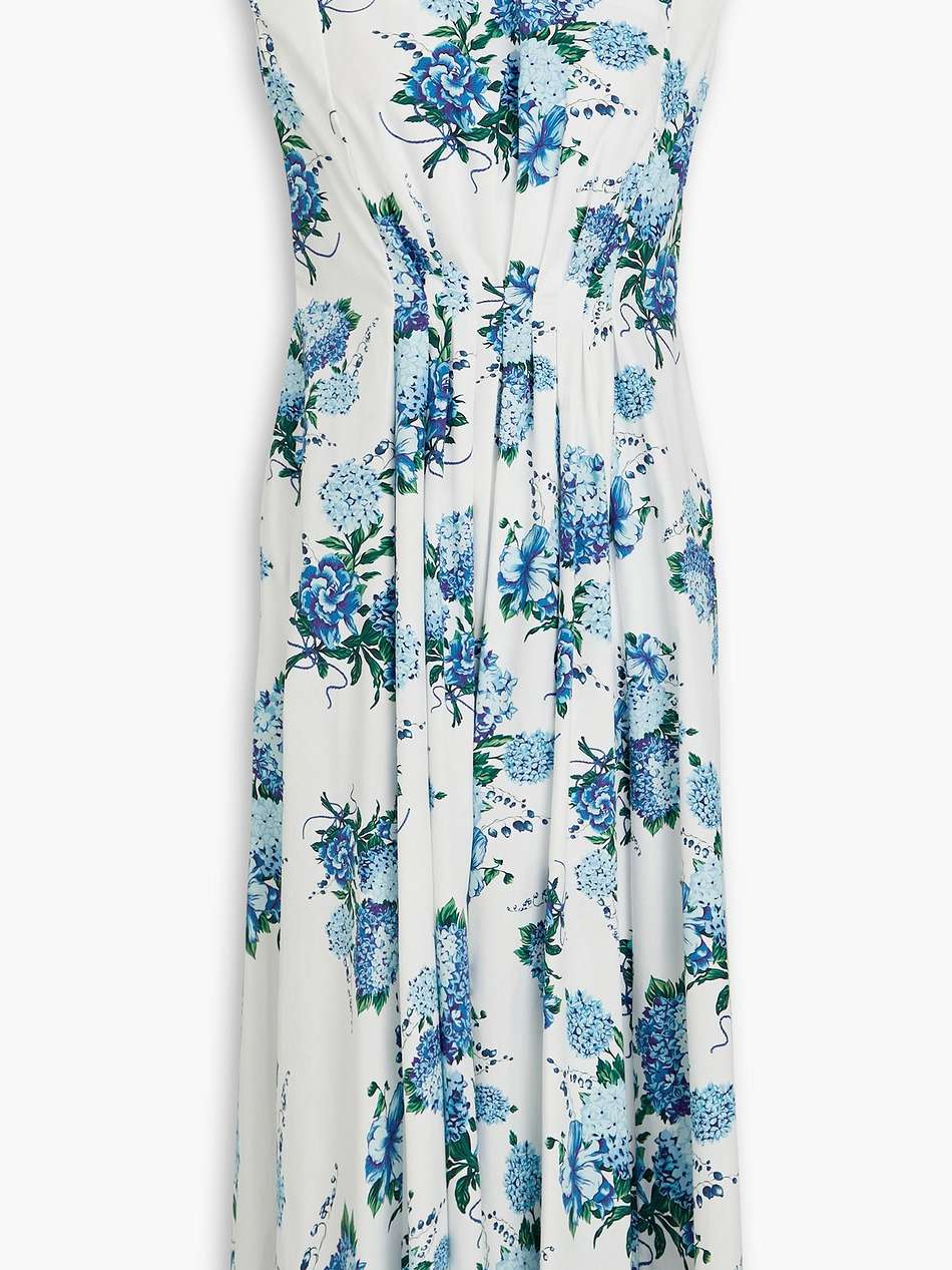 lyssa floral-print cotton-poplin midi dress