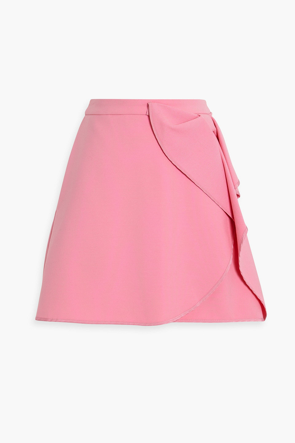 Red Valentino Ruffled Crepe Mini Skirt In Bubblegum