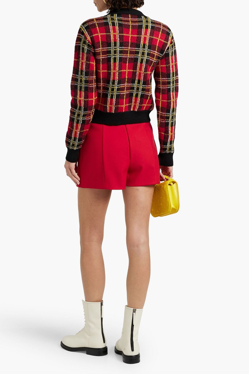 REDVALENTINO كارديغان من الصوف بحبكة جاكار بنقشة مربعات