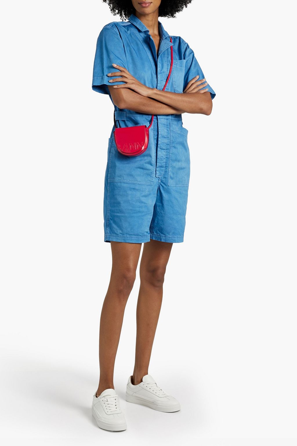 ALEX MILL Cotton-blend poplin playsuit