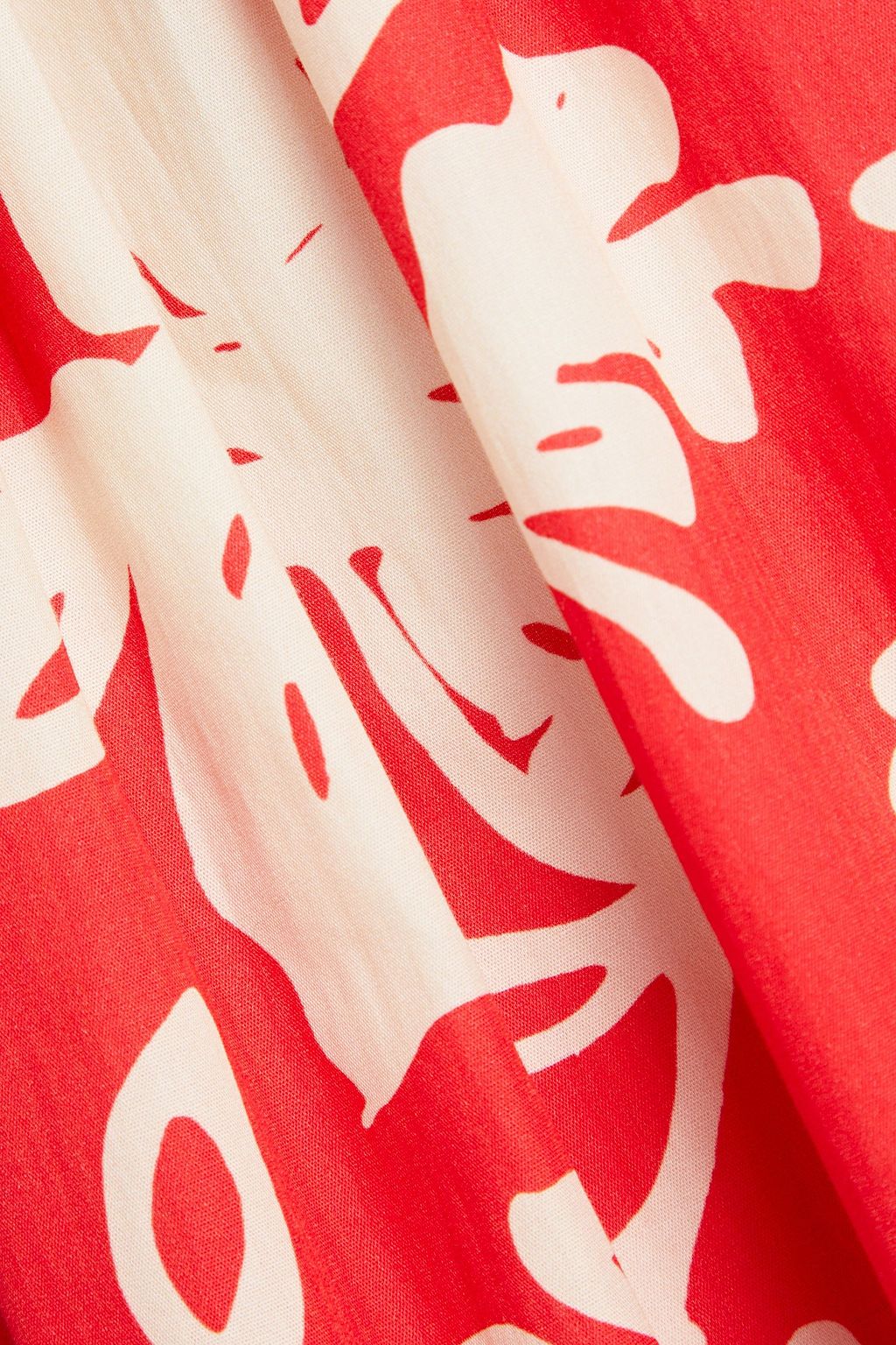 REDVALENTINO Shirred printed cotton mini dress
