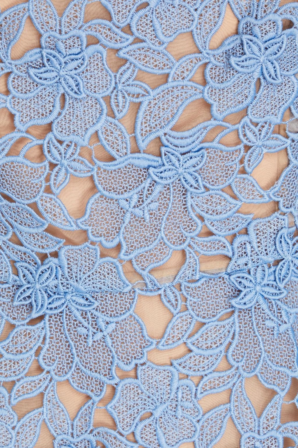 OSCAR DE LA RENTA Guipure lace mini dress