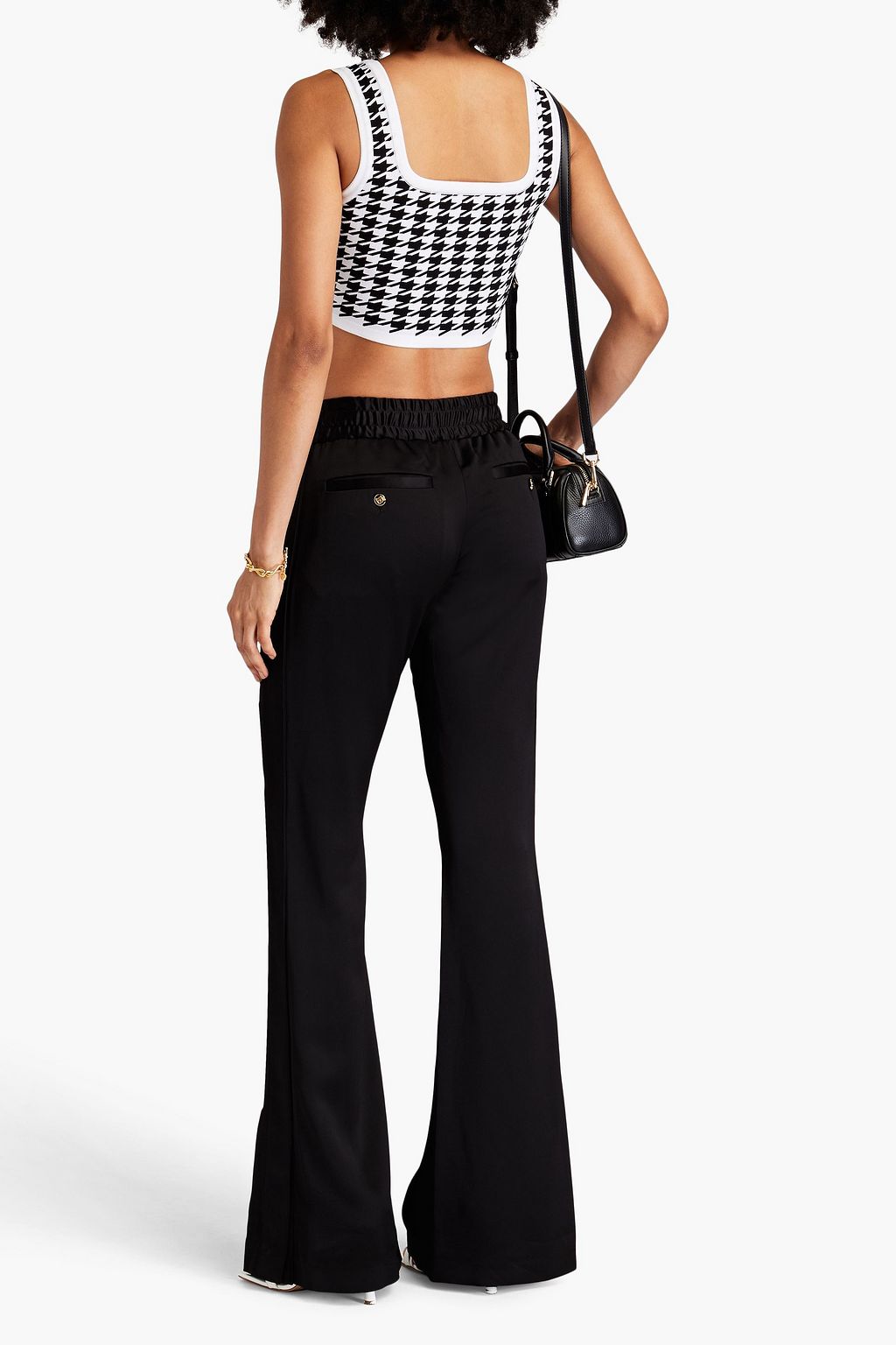 BALMAIN 크레이프 플레어 팬츠