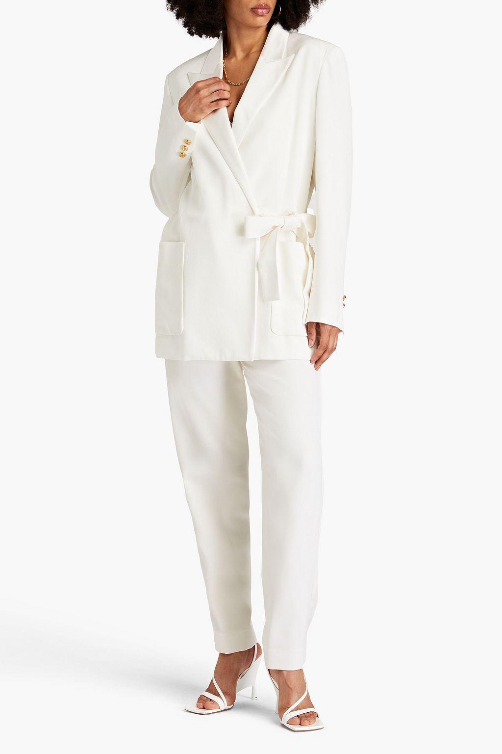 BALMAIN 크레이프 블레이저