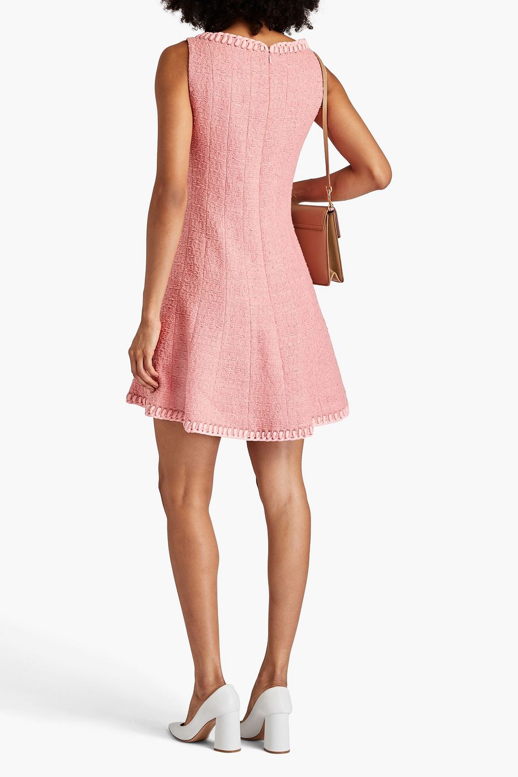 OSCAR DE LA RENTA Cotton-blend tweed mini dress