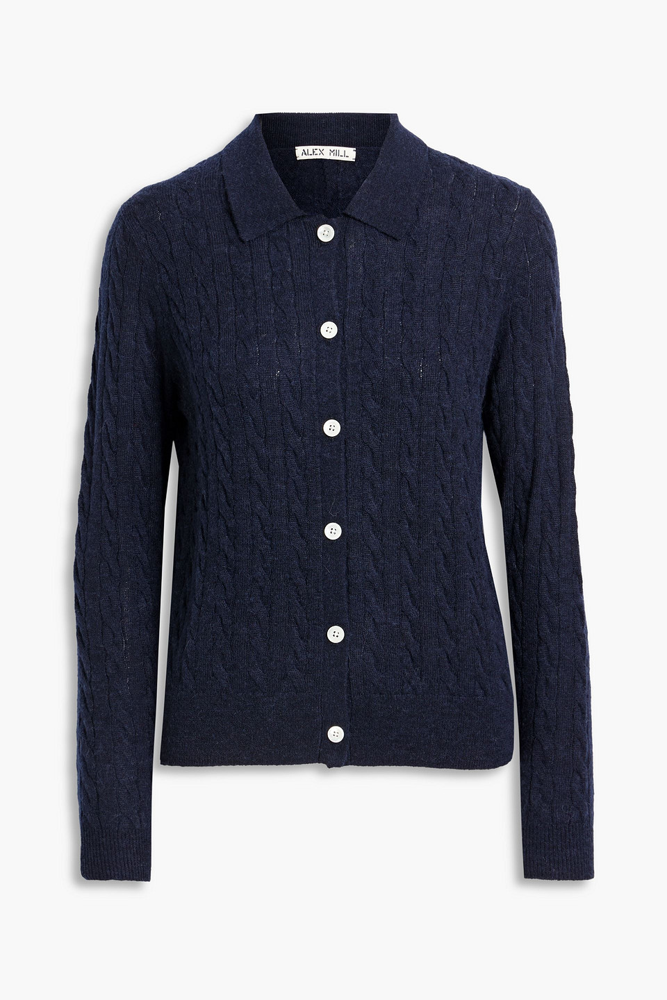 Alex Mill Cable Knit Nico Chunky Cardigan In Dark Navy ModeSens