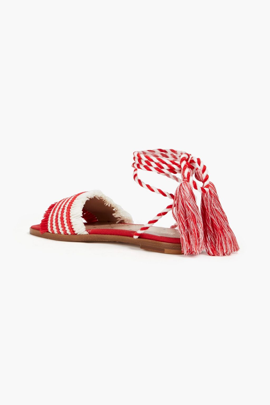 RED(V) صندل مخطط مصنوع من نسيج الرافيا الصناعي