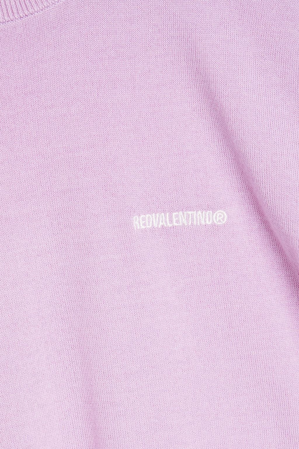 REDVALENTINO كنزة رياضية مصنوعة من مزيج الكشمير والصوف بحواف من قماش بوان ديسبري