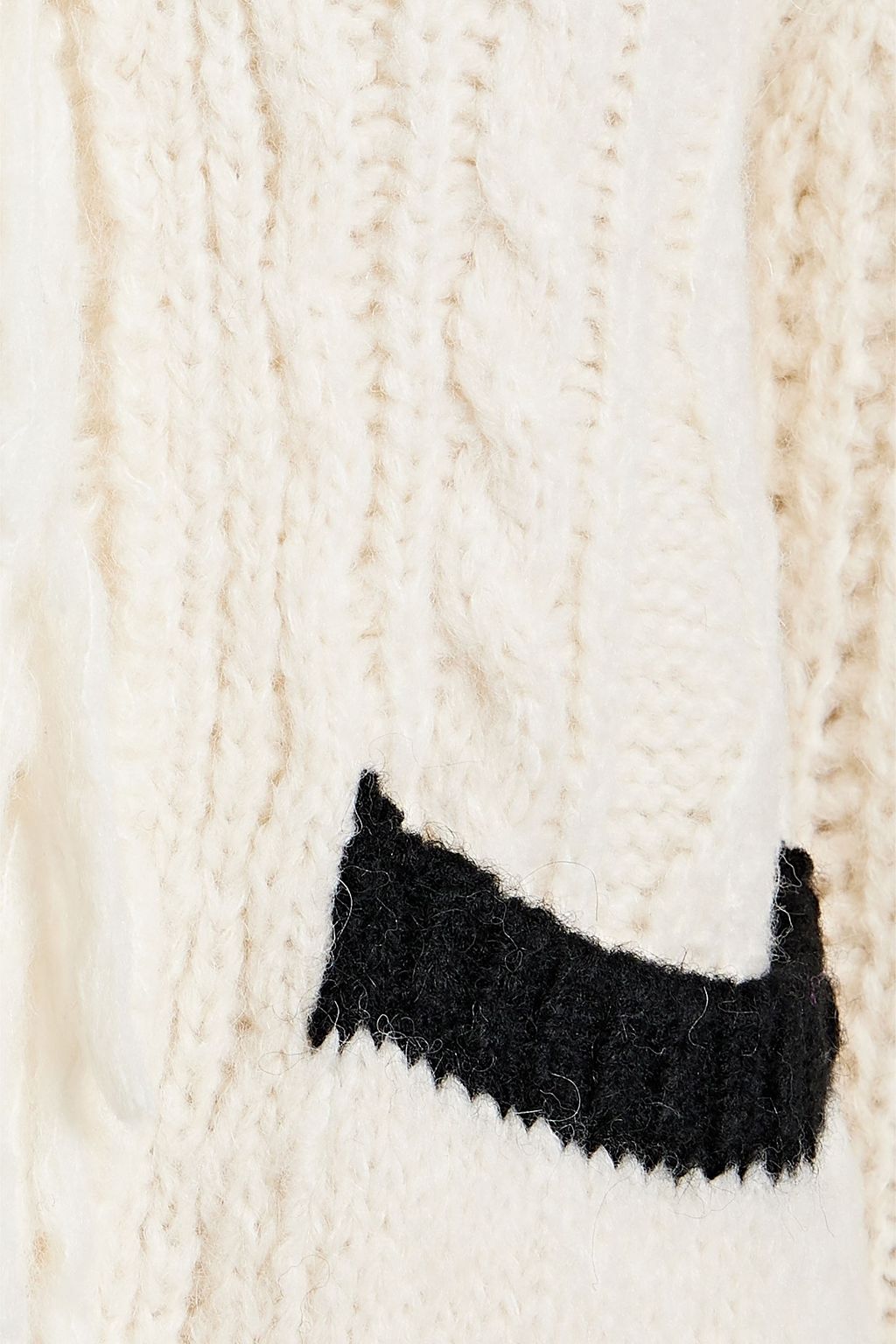 REDVALENTINO Fringed cable-knit cardigan