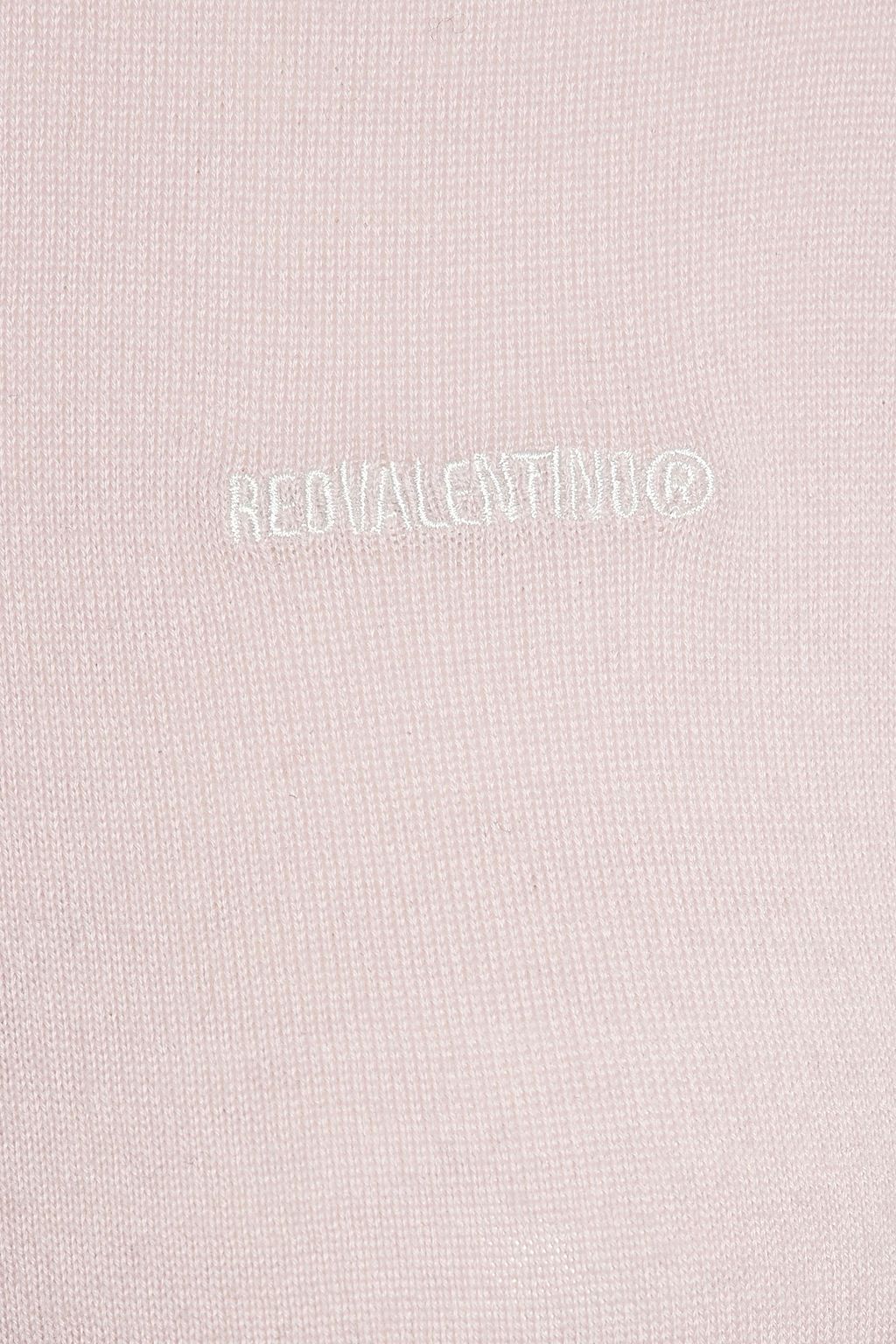 REDVALENTINO كنزة رياضية من مزيج الكشمير والصوف بحواف من قماش بوان ديسبري