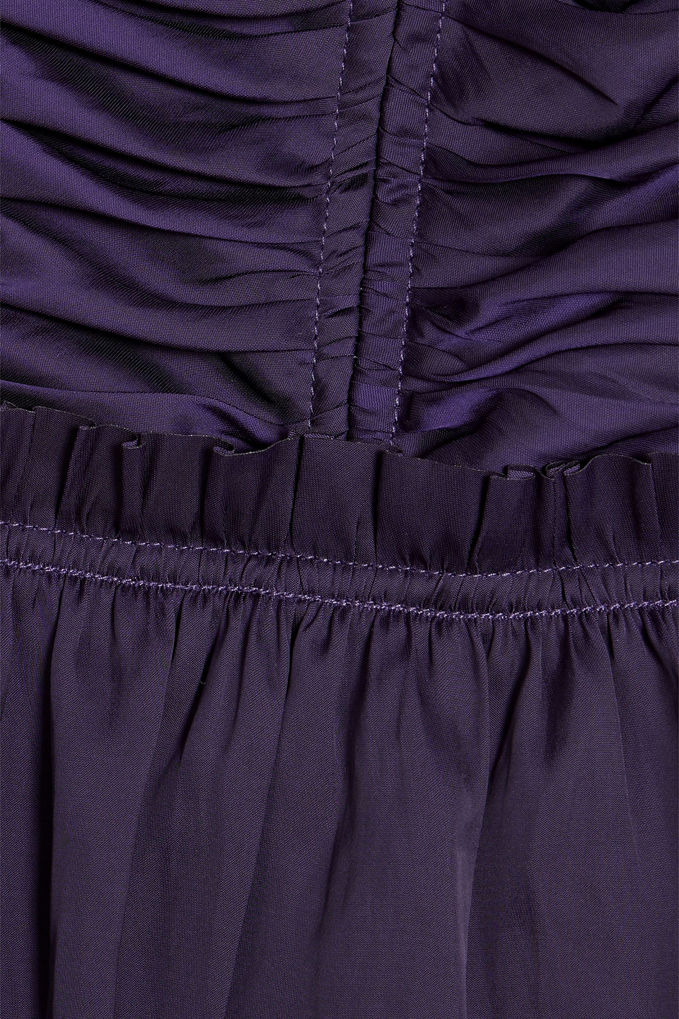 Ulla Johnson Lucette Tiered Ruffle Bustier Mini Dress In Purple