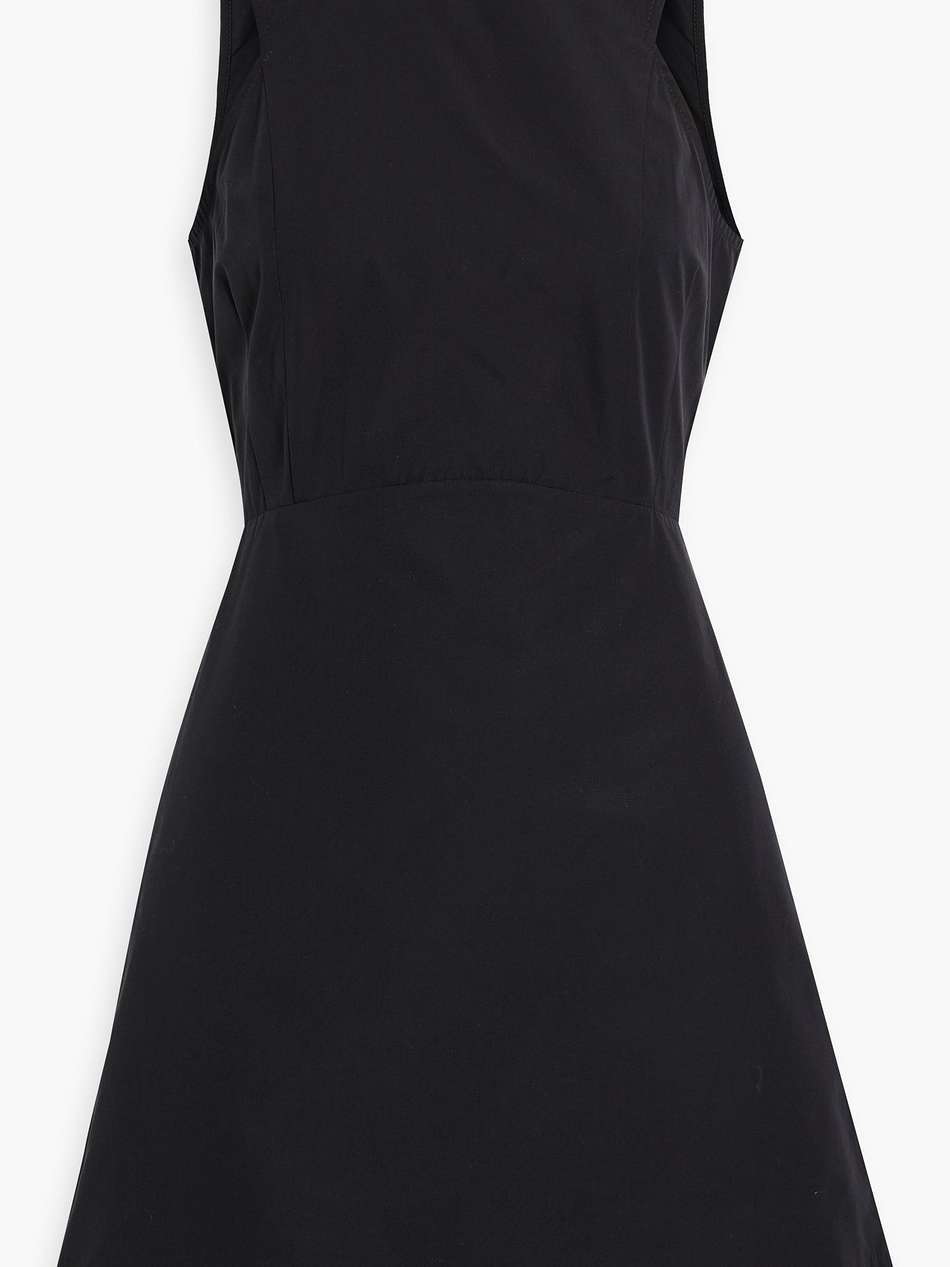 trini cutout cotton-poplin mini dress
