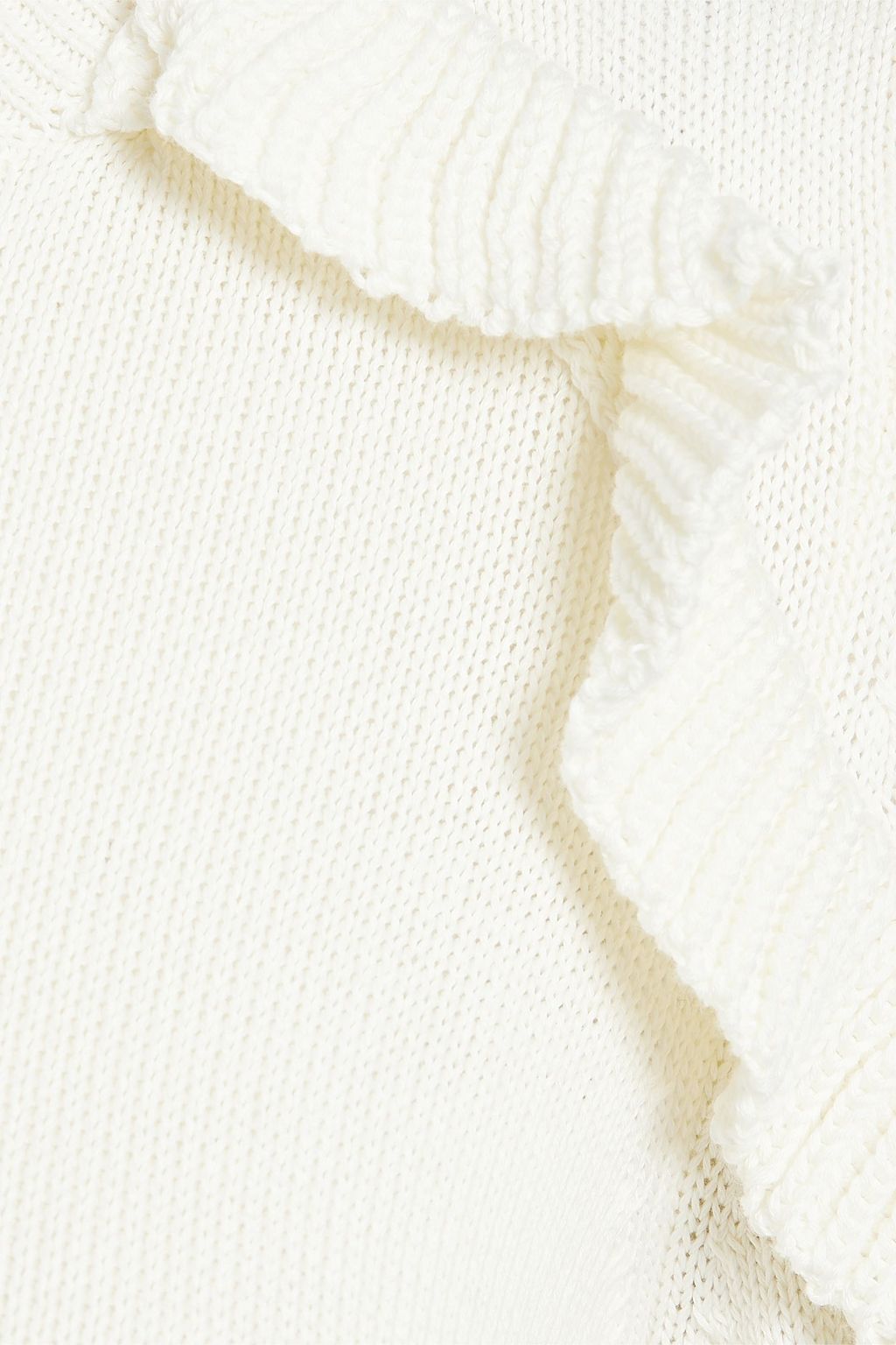 REDVALENTINO Ruffled cotton sweater