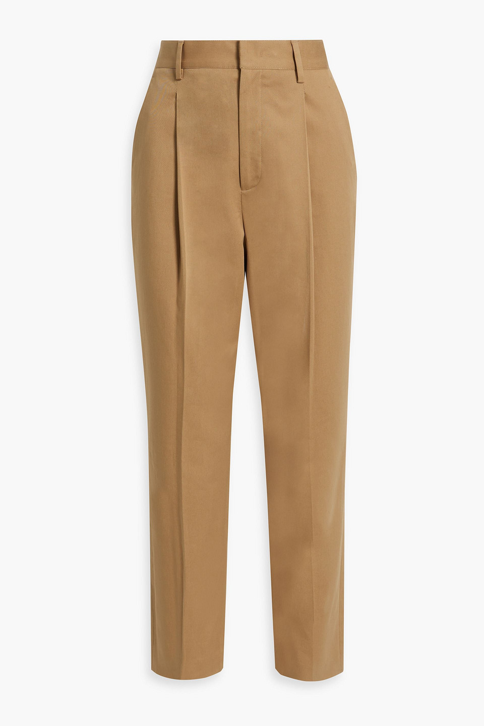 Red Valentino Cotton-blend Twill Tapered Pants In Camel