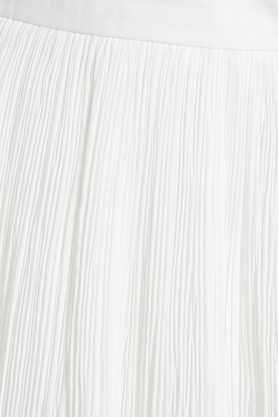 Red Valentino Skirt-effect Plissé Cotton-blend Poplin Shorts In White
