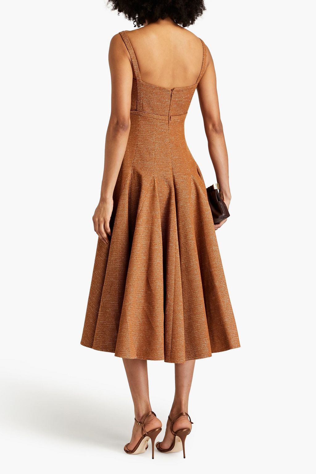 EMILIA WICKSTEAD Freya cotton-blend twill midi dress
