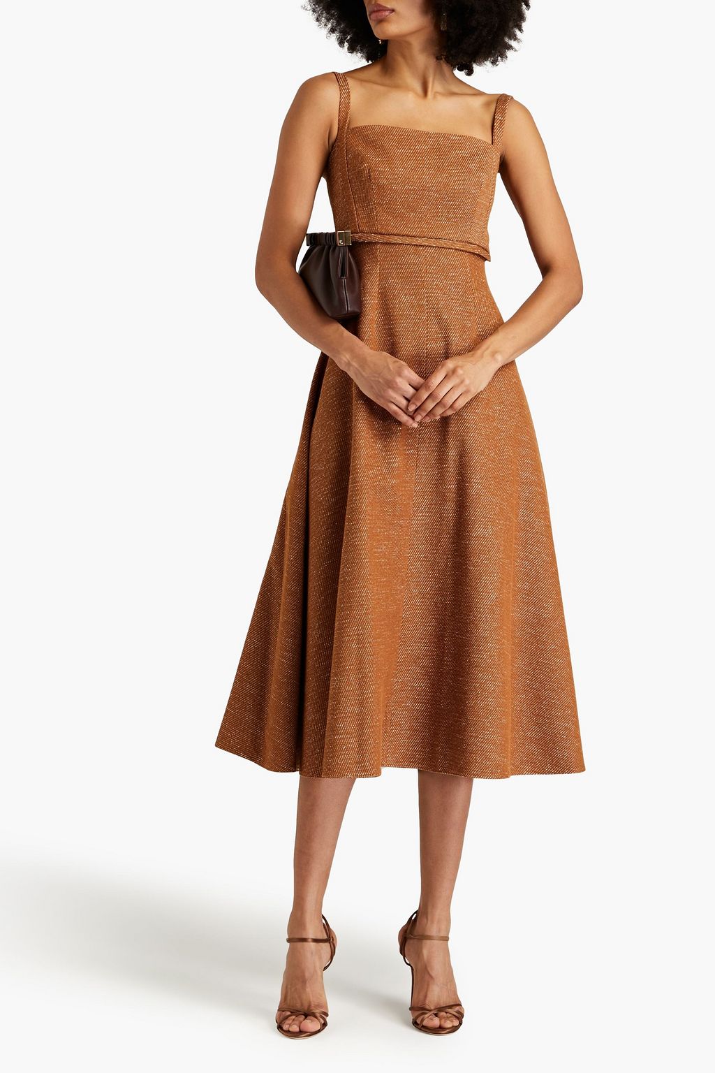 EMILIA WICKSTEAD Freya cotton-blend twill midi dress