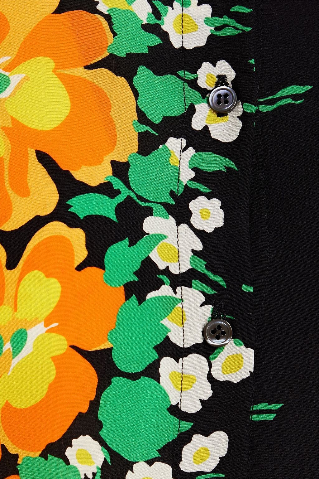 REDVALENTINO Hemd aus Crêpe de Chine aus Seide mit floralem Print