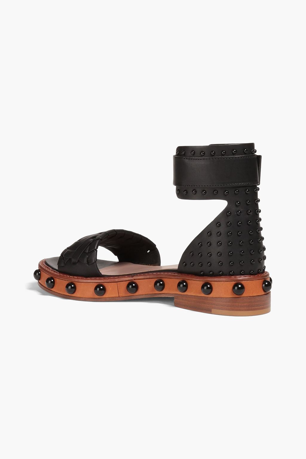 RED(V) Studded leather sandals
