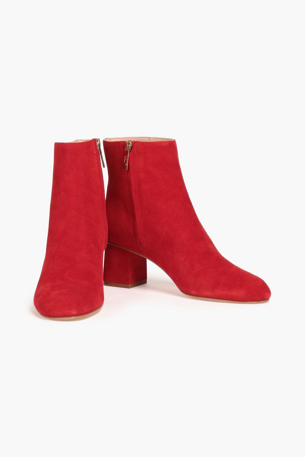 RED(V) Suede ankle boots