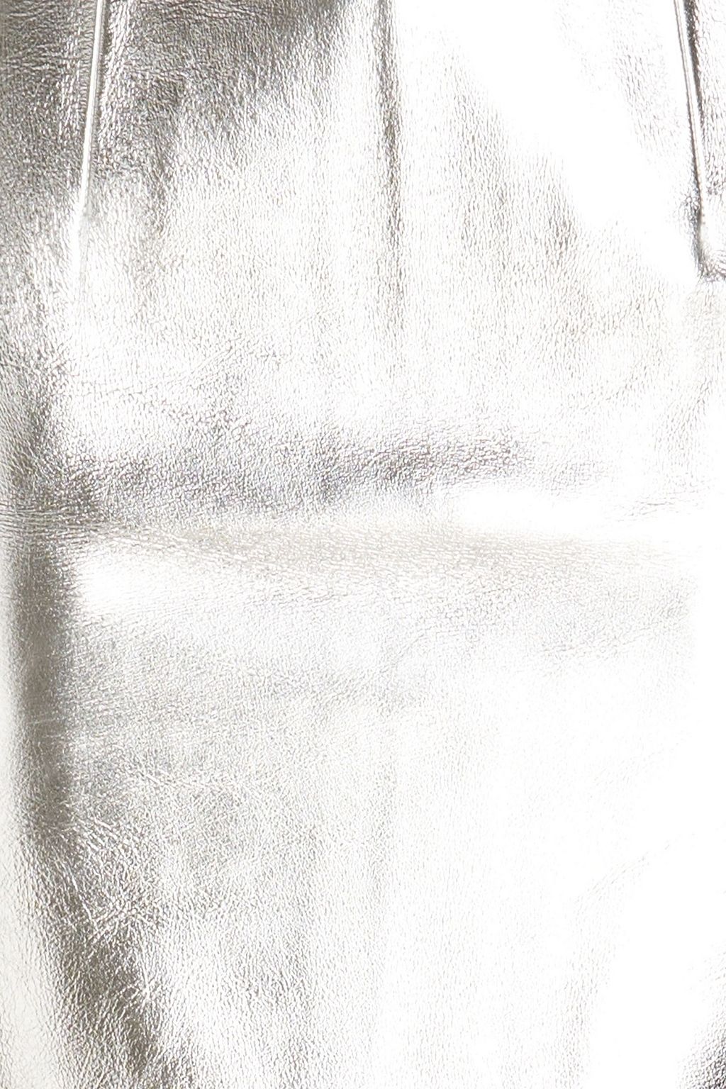 BALMAIN Metallic leather pencil skirt