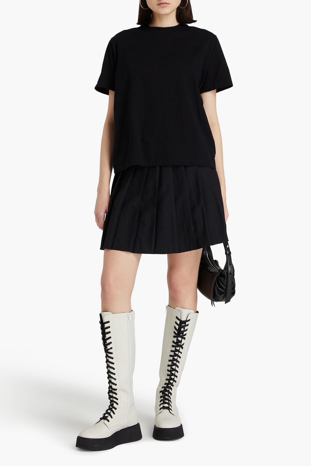 REDVALENTINO تي شيرت من قطن جيرسي وتفتا بنقشة مربعات