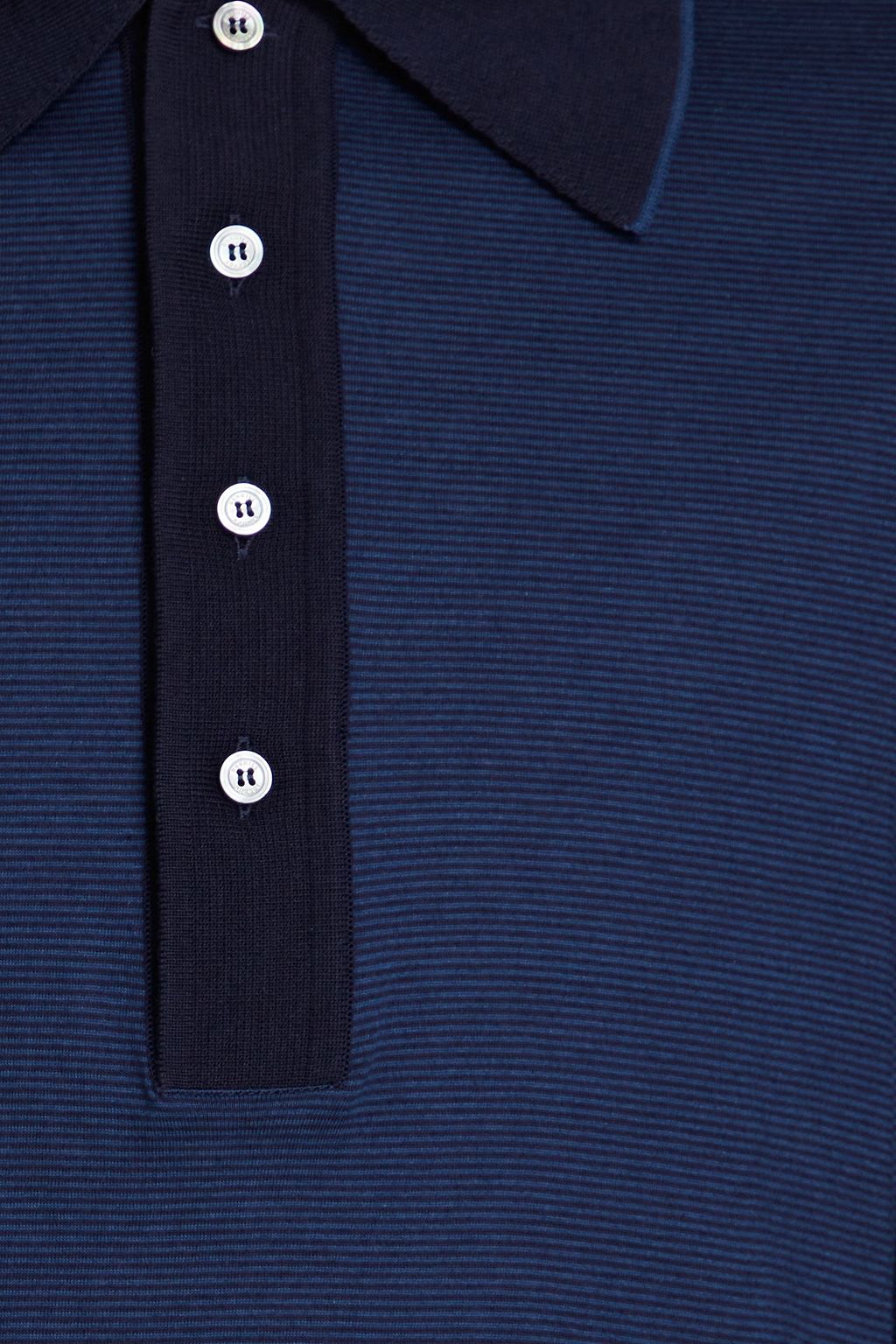 DUNHILL Cotton and cashmere-blend jersey polo shirt