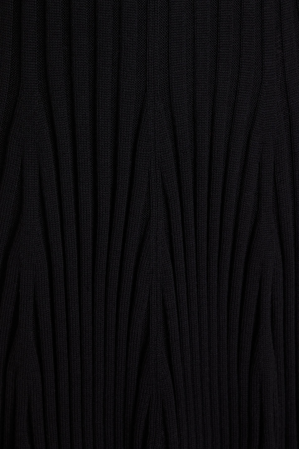 Red Valentino Lace-trimmed Ribbed Wool Mini Dress In Black