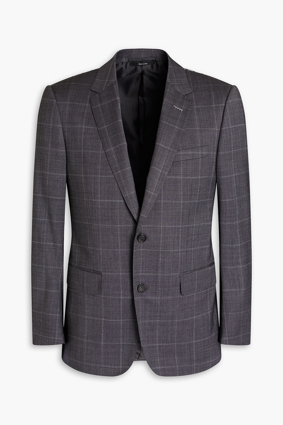 Dunhill Checked Wool Blazer In Animal Print