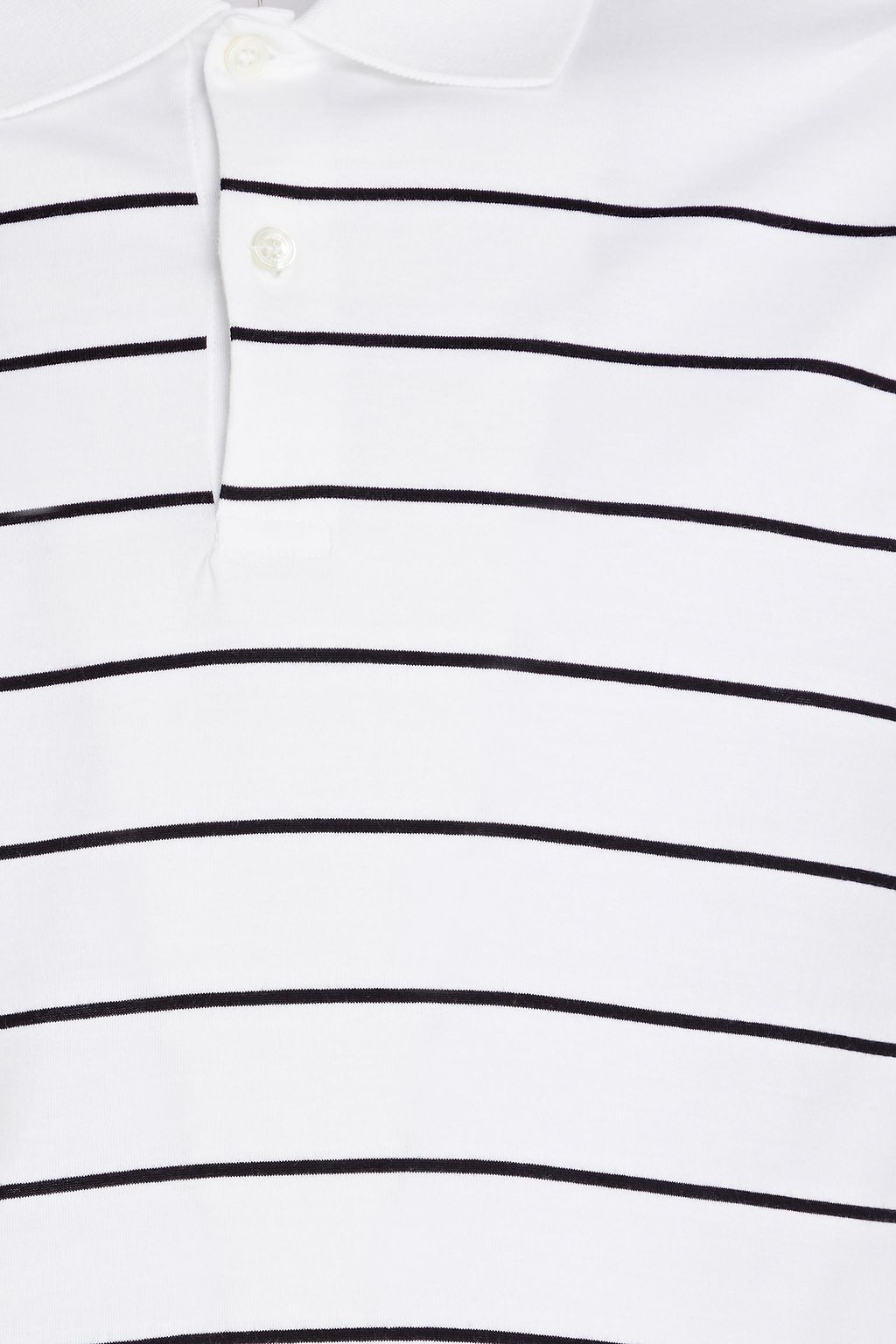 DUNHILL Striped cotton-jersey polo shirt