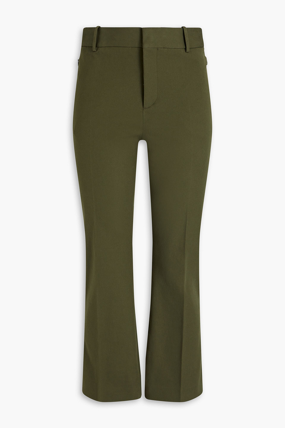 Frame Le Crop Mini Bootcut Trousers In Fatigue
